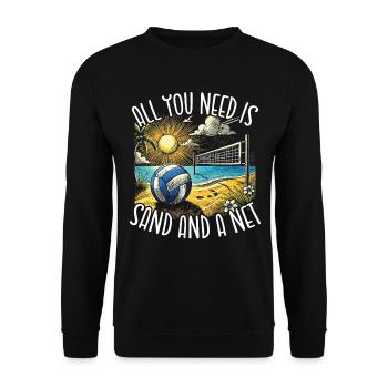 Beach Volleyball Volleyball Volleyball Players - Unisex Sweatshirt - black - Front - Alina (178cm) & Michal (187cm)