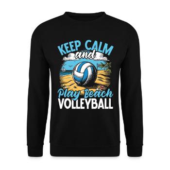 Beach Volleyball Volleyball Volleyball Players - Unisex Sweatshirt - black - Front - Alina (178cm) & Michal (187cm)