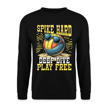 Beach Volleyball Volleyball Volleyball Players - Unisex Sweatshirt - black - Front - Alina (178cm) & Michal (187cm)