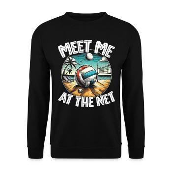 Beach Volleyball Volleyball Volleyball Players - Unisex Sweatshirt - black - Front - Alina (178cm) & Michal (187cm)