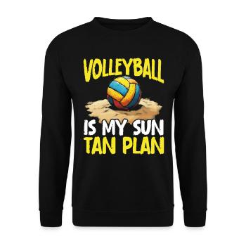 Beach Volleyball Volleyball Volleyball Players - Unisex Sweatshirt - black - Front - Alina (178cm) & Michal (187cm)