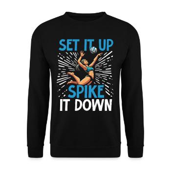 Beach Volleyball Volleyball Volleyball Players - Unisex Sweatshirt - black - Front - Alina (178cm) & Michal (187cm)