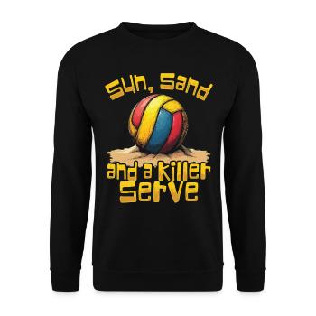Beach Volleyball Volleyball Volleyball Players - Unisex Sweatshirt - black - Front - Alina (178cm) & Michal (187cm)