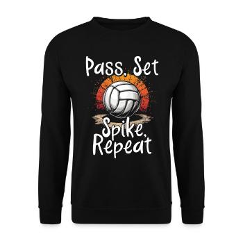 Beach Volleyball Volleyball Volleyball Players - Unisex Sweatshirt - black - Front - Alina (178cm) & Michal (187cm)