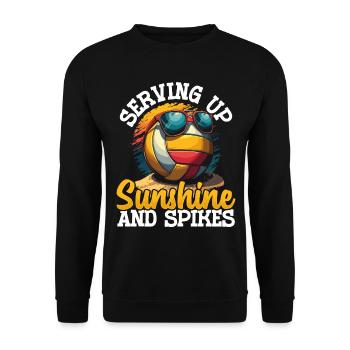 Beach Volleyball Volleyball Volleyball Players - Unisex Sweatshirt - black - Front - Alina (178cm) & Michal (187cm)
