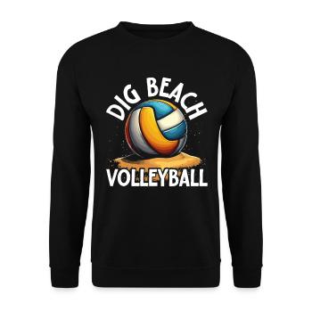 Beach Volleyball Volleyball Volleyball Players - Unisex Sweatshirt - black - Front - Alina (178cm) & Michal (187cm)