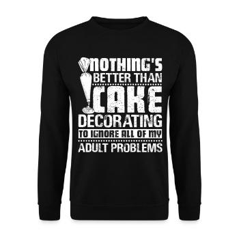 Cake Decorator Funny Cake Decorator - Unisex Sweatshirt - black - Front - Alina (178cm) & Michal (187cm)