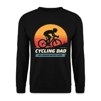 Cycling Dad Cyclist Funny Cyclist Road Bike - Unisex Sweatshirt - black - Front - Alina (178cm) & Michal (187cm)