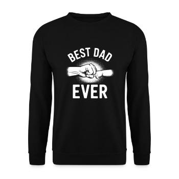 Best Dad Ever – Faust - Unisex Sweatshirt - black - Front - Alina (178cm) & Michal (187cm)