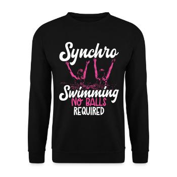 Synchronschwimmen Synchro Schwimmer - Unisex Pullover - Schwarz - Vorne - Alina (178cm) & Michal (187cm)