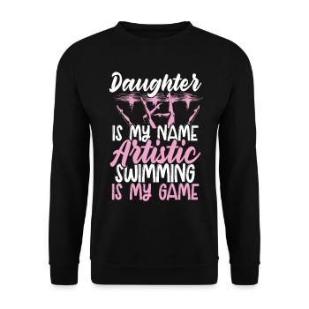 Synchronschwimmen Synchro Schwimmer - Unisex Pullover - Schwarz - Vorne - Alina (178cm) & Michal (187cm)
