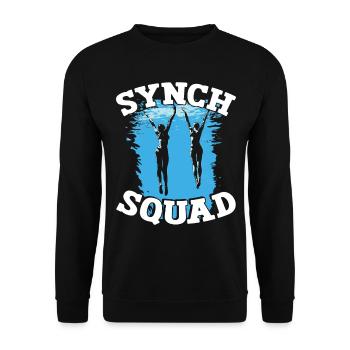 Synchronschwimmen Synchro Schwimmer - Unisex Pullover - Schwarz - Vorne - Alina (178cm) & Michal (187cm)