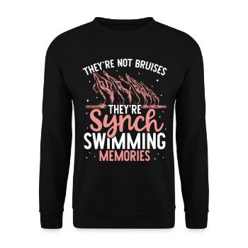 Synchronschwimmen Synchro Schwimmer - Unisex Pullover - Schwarz - Vorne - Alina (178cm) & Michal (187cm)