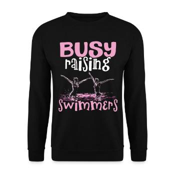 Synchronschwimmen Synchro Schwimmer - Unisex Pullover - Schwarz - Vorne - Alina (178cm) & Michal (187cm)