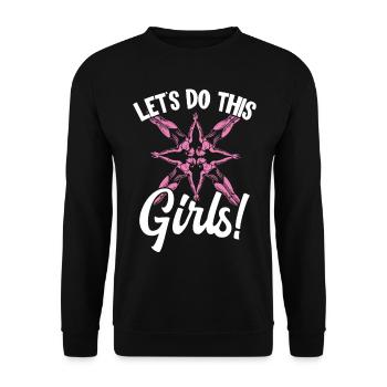 Synchronschwimmen Synchro Schwimmer - Unisex Pullover - Schwarz - Vorne - Alina (178cm) & Michal (187cm)