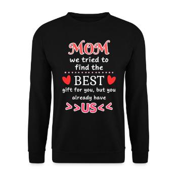 Lustiges Mama Geschenk Muttertag - Unisex Pullover - Schwarz - Vorne - Alina (178cm) & Michal (187cm)