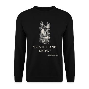 Jesus: Resurrection, Crucifixion, King of Kings - Unisex Sweatshirt - black - Front - Alina (178cm) & Michal (187cm)