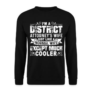 District Attorney District Attorney's Wife - Unisex Sweatshirt - black - Front - Alina (178cm) & Michal (187cm)