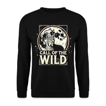 Wilderness and Freedom – Call of the Wild - Unisex Sweatshirt - black - Front - Alina (178cm) & Michal (187cm)