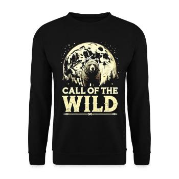 L’appel de la nature – Ours puissant - Sweat-shirt Unisexe - noir - Devant - Alina (178cm) & Michal (187cm)