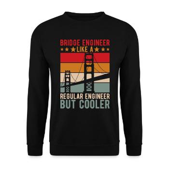 Ingénieur des ponts Construction de ponts - Sweat-shirt Unisexe - noir - Devant - Alina (178cm) & Michal (187cm)
