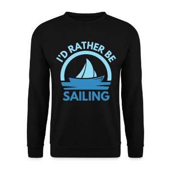 Lustiger Segel Spruch Segeldesign - Unisex Pullover - Schwarz - Vorne - Alina (178cm) & Michal (187cm)