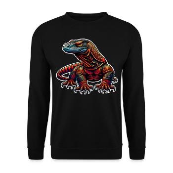 Komodo Dragon - Unisex Pullover - Schwarz - Vorne - Alina (178cm) & Michal (187cm)