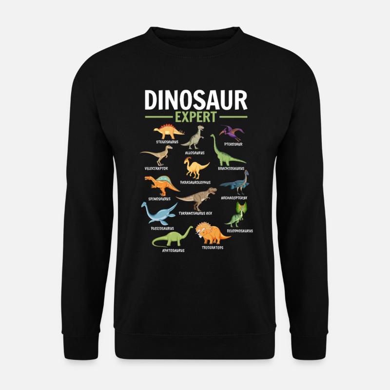 Dino Dinosaur Expert - Unisex Pullover - Schwarz