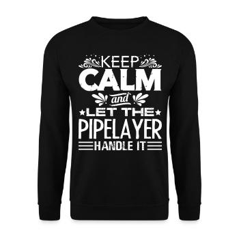 Pipelayer Let The Pipelayer Handle It - Unisex Sweatshirt - black - Front - Alina (178cm) & Michal (187cm)