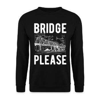Ingénieur des ponts Construction de ponts - Sweat-shirt Unisexe - noir - Devant - Alina (178cm) & Michal (187cm)