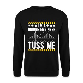 Ingénieur des ponts Construction de ponts - Sweat-shirt Unisexe - noir - Devant - Alina (178cm) & Michal (187cm)