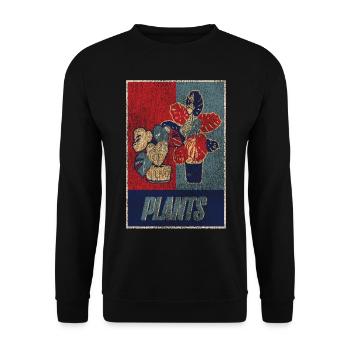 Amoureux des plantes jardinage rétro - Sweat-shirt Unisexe - noir - Devant - Alina (178cm) & Michal (187cm)