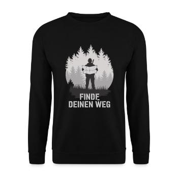 Finde Deinen Weg Survival - Unisex Pullover - Schwarz - Vorne - Alina (178cm) & Michal (187cm)