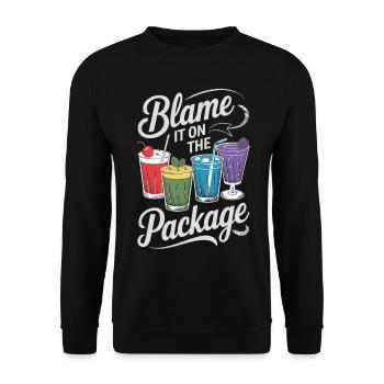 Lustiges Cocktail-Design für Urlaubsstimmung - Unisex Pullover - Schwarz - Vorne - Alina (178cm) & Michal (187cm)