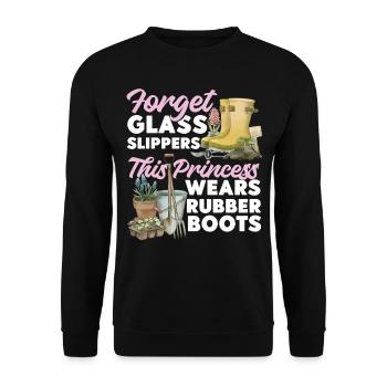 Amateur de plantes jardinier fille femelle - Sweat-shirt Unisexe - noir - Devant - Alina (178cm) & Michal (187cm)