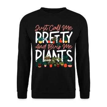 Amateur de plantes jardinière Fille juste - Sweat-shirt Unisexe - noir - Devant - Alina (178cm) & Michal (187cm)