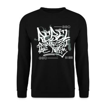 Streetwear Urban Graffiti - Unisex Sweatshirt - black - Front - Alina (178cm) & Michal (187cm)