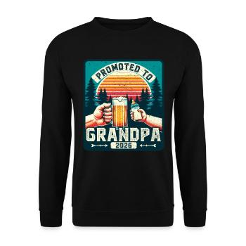 Future grand-mère 2026 chargement futur grand-père - Sweat-shirt Unisexe - noir - Devant - Alina (178cm) & Michal (187cm)