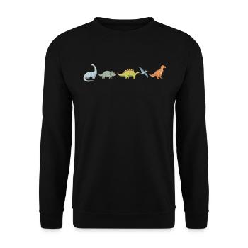 Dinosaur T-Rex Dino T-Rex Dinosaur Lover - Unisex Sweatshirt - black - Front - Alina (178cm) & Michal (187cm)