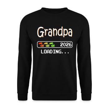 Future grand-mère 2026 chargement futur grand-père - Sweat-shirt Unisexe - noir - Devant - Alina (178cm) & Michal (187cm)