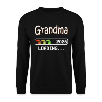 Future grand-mère 2026 chargement future grand-mère - Sweat-shirt Unisexe - noir - Devant - Alina (178cm) & Michal (187cm)