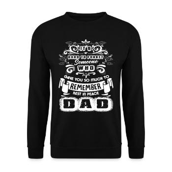 Father's Day I Love You Dad - Unisex Sweatshirt - black - Front - Alina (178cm) & Michal (187cm)