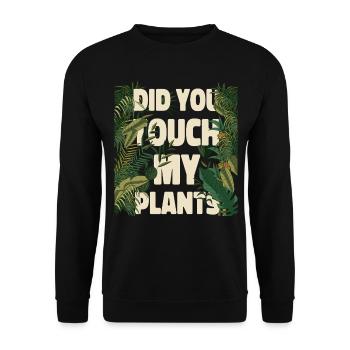 Plant Lover Gardening Did You - Unisex Sweatshirt - black - Front - Alina (178cm) & Michal (187cm)