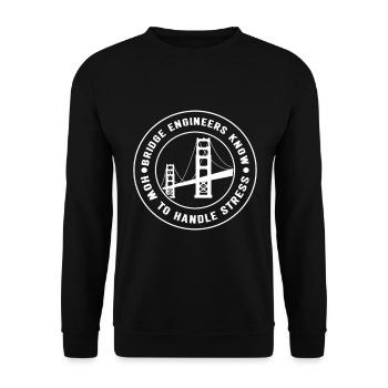 Ingénieur des ponts Construction de ponts - Sweat-shirt Unisexe - noir - Devant - Alina (178cm) & Michal (187cm)