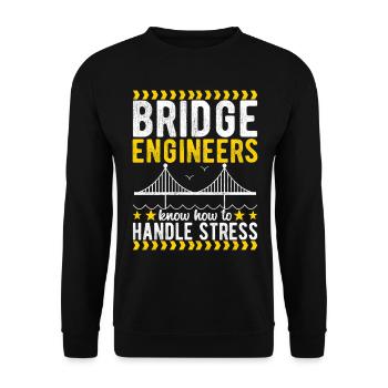 Ingénieur des ponts Construction de ponts - Sweat-shirt Unisexe - noir - Devant - Alina (178cm) & Michal (187cm)