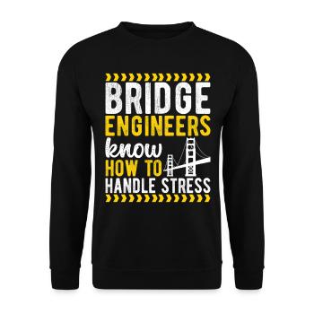 Ingénieur des ponts Construction de ponts - Sweat-shirt Unisexe - noir - Devant - Alina (178cm) & Michal (187cm)