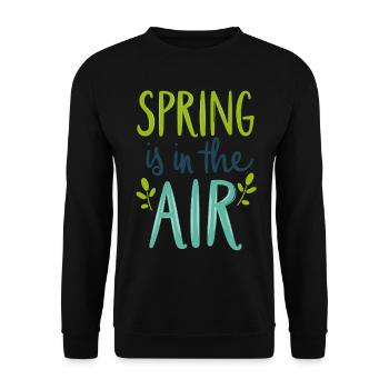 Spring is in the Air - Unisex Sweatshirt - black - Front - Alina (178cm) & Michal (187cm)