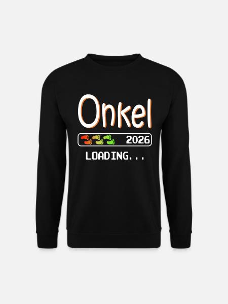 Werdender Onkel 2026 loading ich werde Onkel - Unisex Pullover - Schwarz
