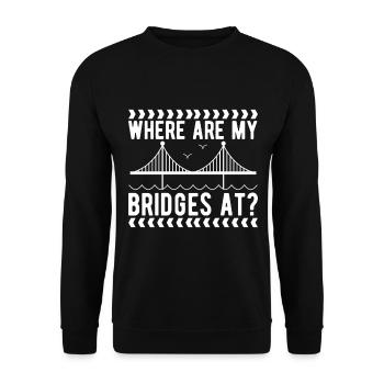 Ingénieur des ponts Construction de ponts - Sweat-shirt Unisexe - noir - Devant - Alina (178cm) & Michal (187cm)