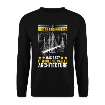 Ingénieur des ponts Construction de ponts - Sweat-shirt Unisexe - noir - Devant - Alina (178cm) & Michal (187cm)